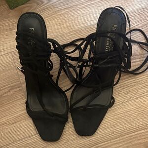 Black Strappy Heels